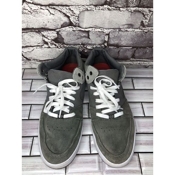ES Accel Slim Mid Gray Suede Skateboarding Lace Casual Shoes Men Sz 10M US/43EU - Picture 2 of 16